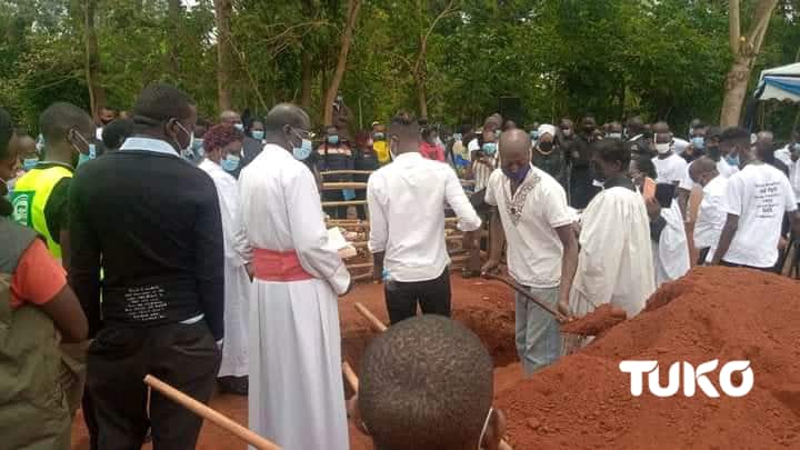 Photos: Robin Njogu Buried Next to Mother who Died 2 Days Before Him