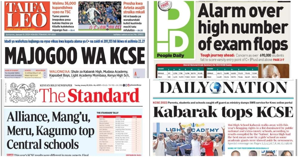 Kenyan Newspapers Review: Former Barmaid Beats Odds to Score B+ in 2023 KCSE