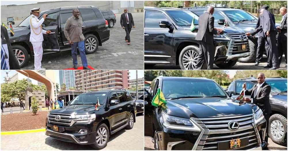 William Ruto's official vehicles.