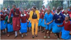 Charlene Ruto Showcases Dancing Skills after Joining Kenani Primary School Pupils in Tree Planting Event