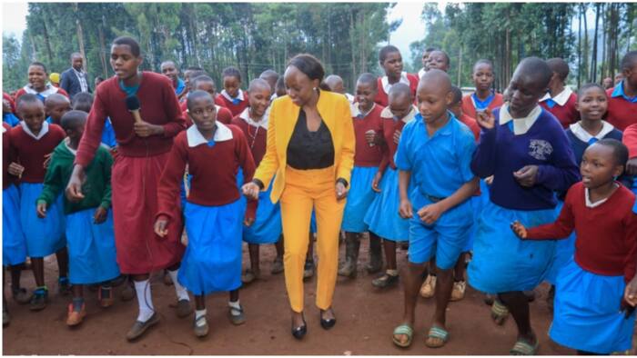 Charlene Ruto Showcases Dancing Skills after Joining Kenani Primary School Pupils in Tree Planting Event