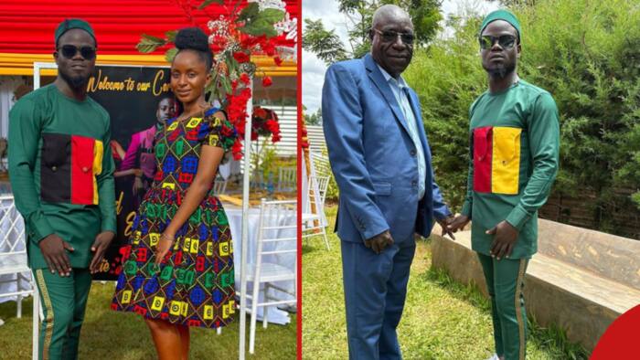 Mulamwah's Traditional Wedding: Touching Photo of Comedian Holding Hands with Dad Surfaces