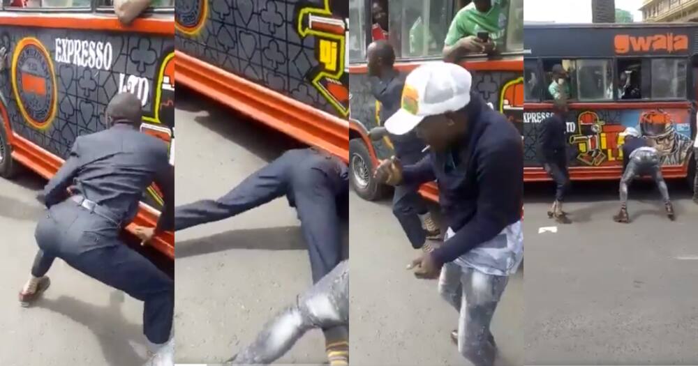 Wamlambez! Hyped up matatu touts twerk happily as passengers watch