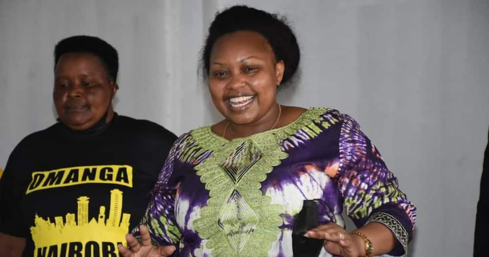 Nominated senator Millicent Omanga (l). Photo: Millicent Omnaga.