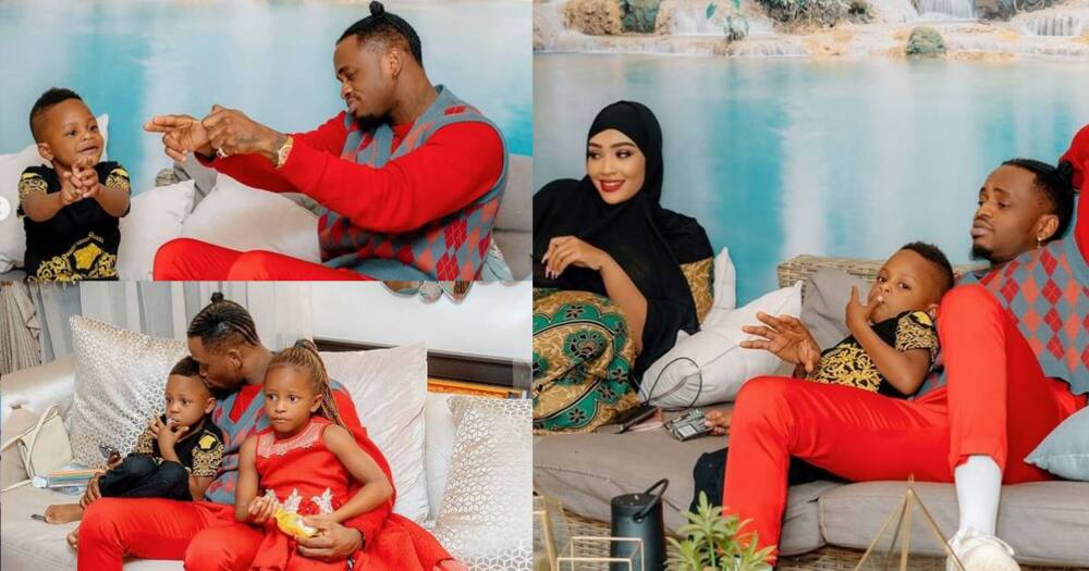 Diamond Platnumz Enjoys Bonding Moment with His Kids and Ex-Zari Hassan