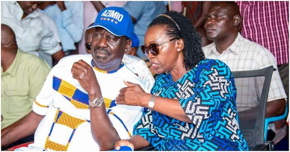 Raila Odinga and Martha karua. Photo: Raila Odinga.