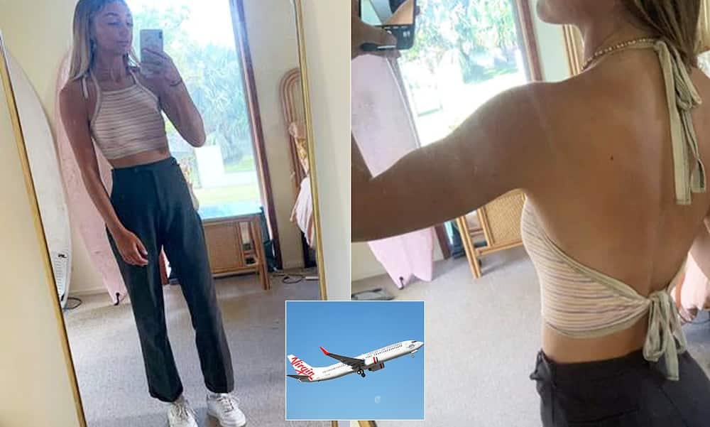 Woman banned from flight for showing too much skin