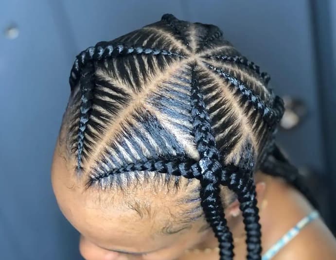 HOW TO CROSS DIAMOND BRAIDS / HI-TOP DESIGN BRAIDS 