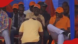 Nairobi Speaker Ken Ng'ondi Emotionally Kneels Before Raila, Thanks Him for Political Mentorship