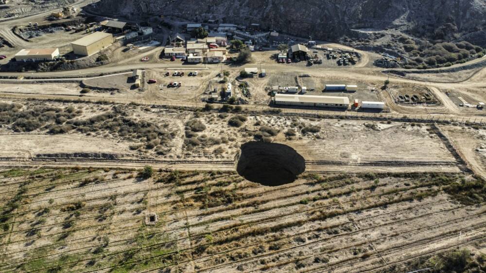 The sinkhole in Chile's Atacama deser is 32 meters (104 feet) across and twice as deep