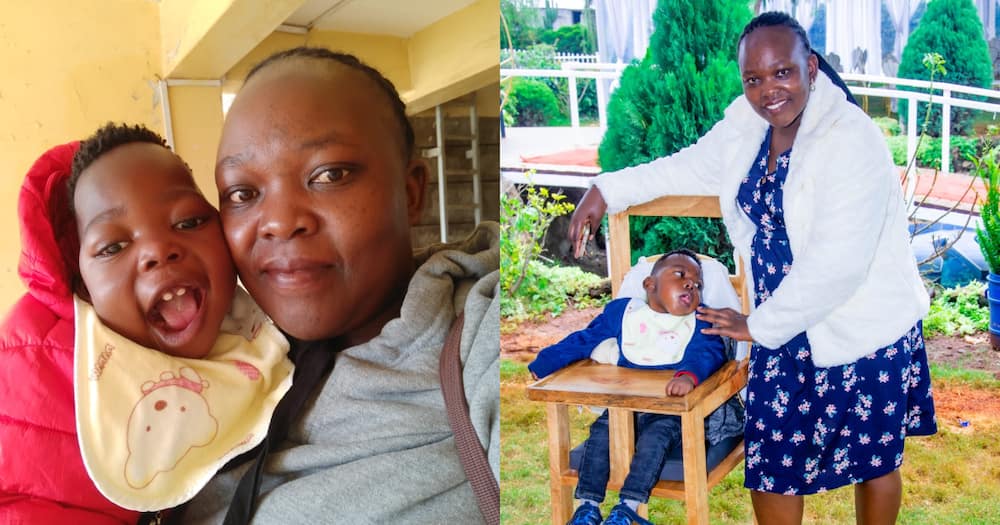 Single mother Edinah Mukeira and her 2-year-old son Shujaa.