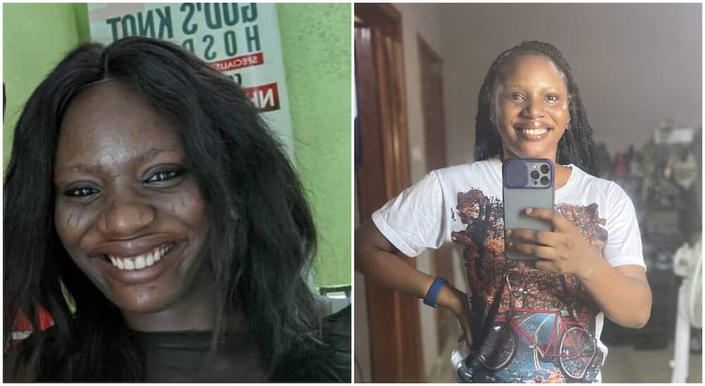 Nigerian mother shares photos showing how pregnancy changed her body shape.