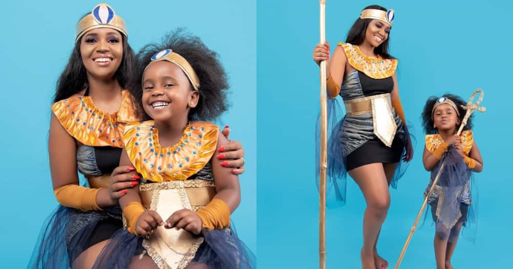 Pierra Makena stuns in lovely African-themed photoshoot alongside daughter