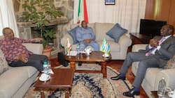 William Ruto, Uhuru Kenyatta Share Light Moment Ahead of DRC Peace Talks in Nairobi