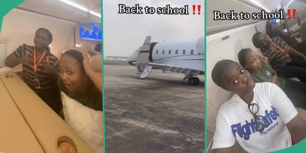 Nigerian students cause stir as they return to school in private jet