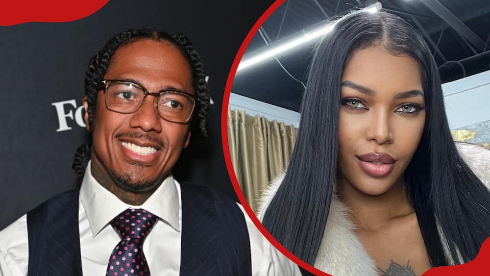A collage of Nick Cannon and R Jessica White