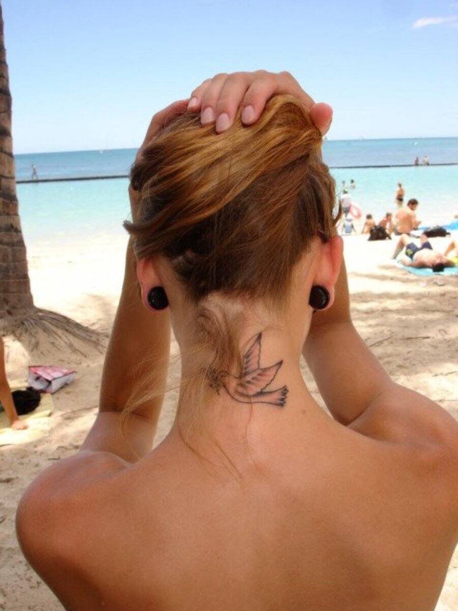 55+ Attractive Back of Neck Tattoo Designs - For Creative Juice | Neck  tattoos women, Tattoos, Back of neck tattoo