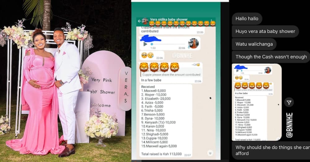 Vera Sidika blasts critics claiming she fundraised KSh 100K to fund her baby shower.