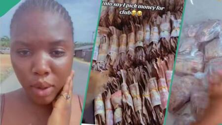 Lady who Picks Money in Night Clubs Shows Huge Bundle in Viral Video