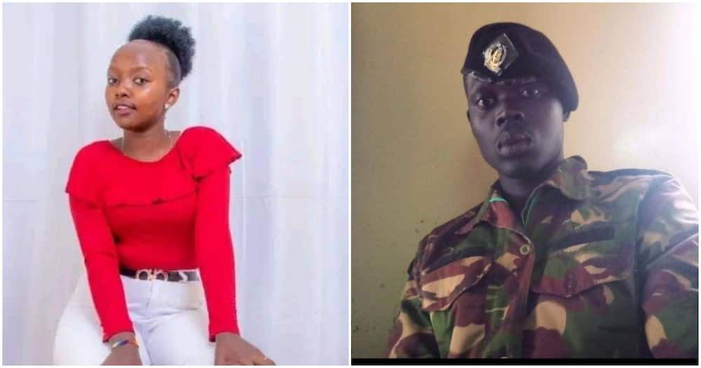 KDF officer Emmanuel Walugu Onyango and Immaculate Mwende Mwirigi.