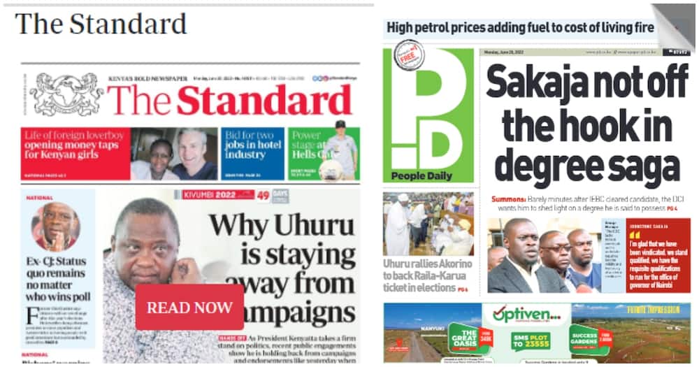 President Uhuru Kenyatta has lately been reserved on the August 9 politics.