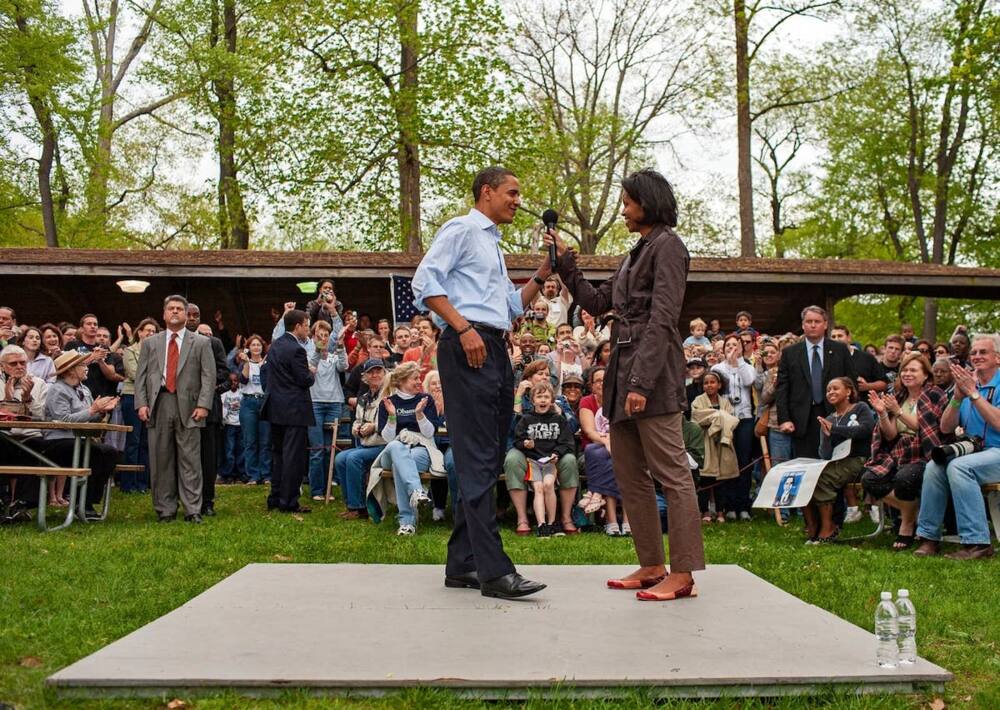 Campaigning at a picnic