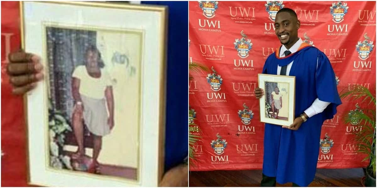 Man Carries Deceased Mum's Portrait To His Graduation Ceremony In Her ...