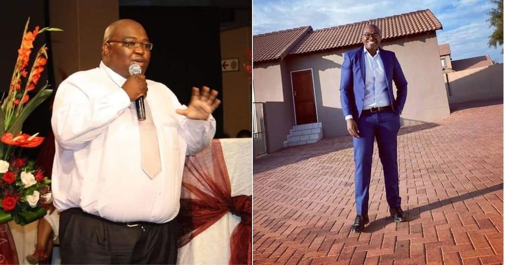 Mzansi is reacting to a man who has lost weight in the past 10 years. Image: @PMMukheli/Twitter