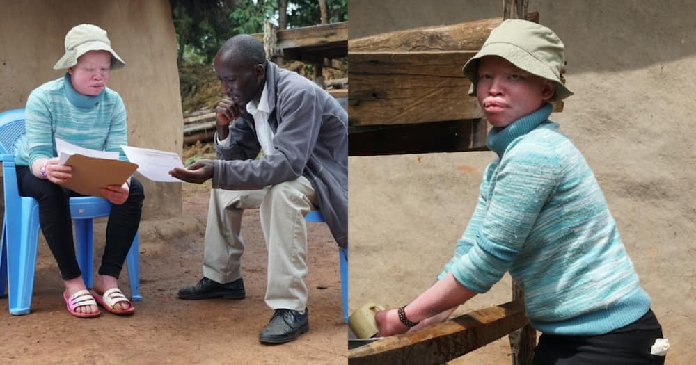 A collage of Winnie Jelimo and her father, Samwell Kipruto. Photo: James Gitaka.