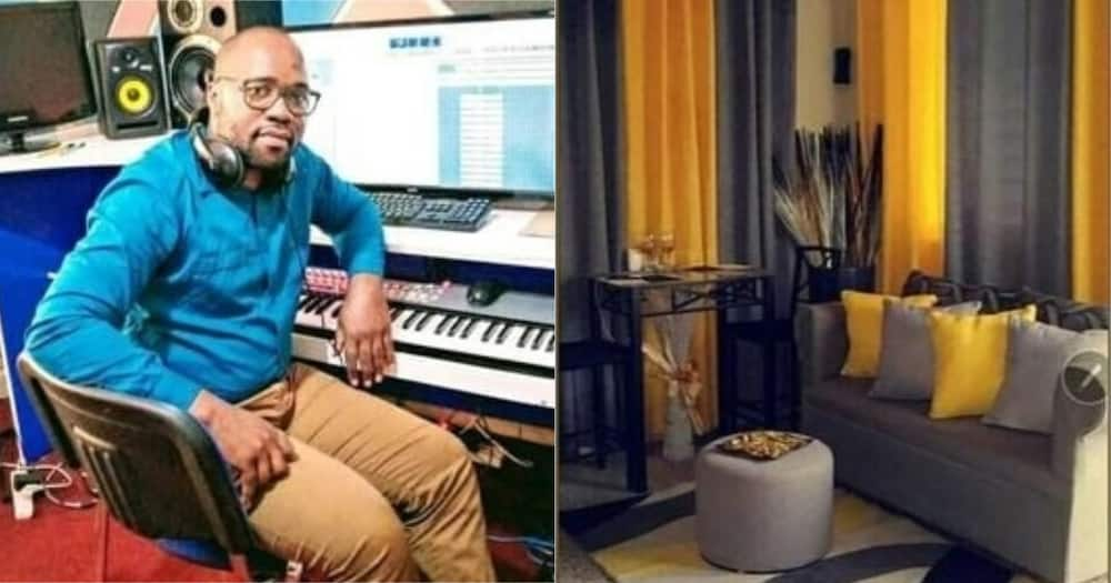 Reagan Ayodi made the shift from a music producer to selling curtains and duvets to cater for his nine-month-old baby.