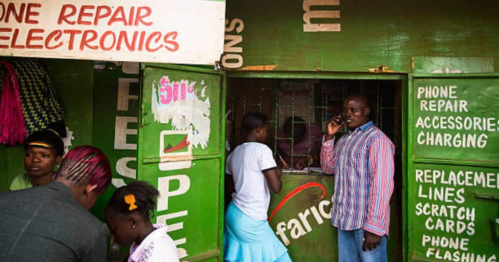 An M-Pesa shop is one of the most lucrative business.