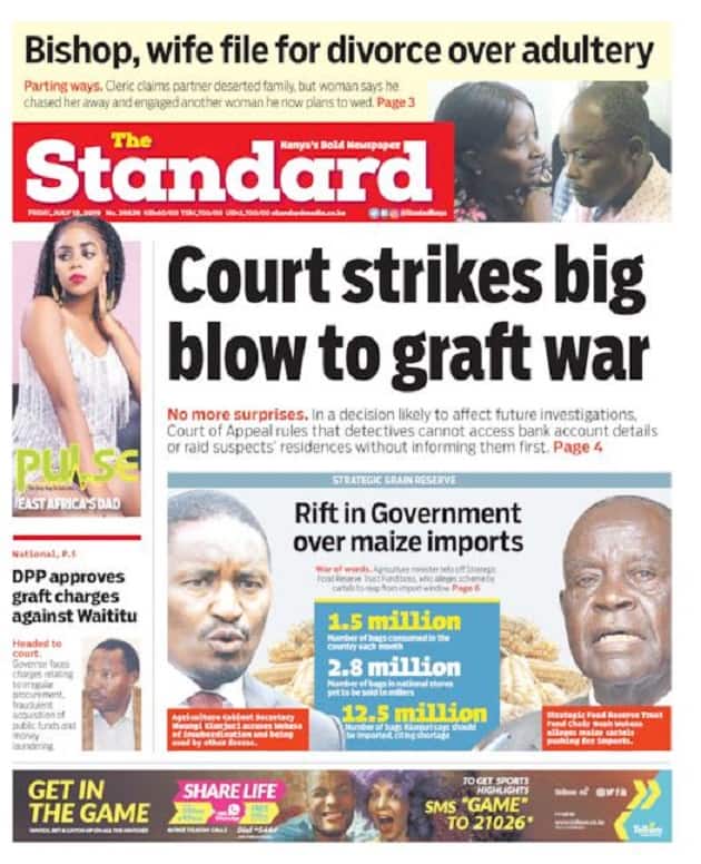 Kenyan Newspapers Review for July 12