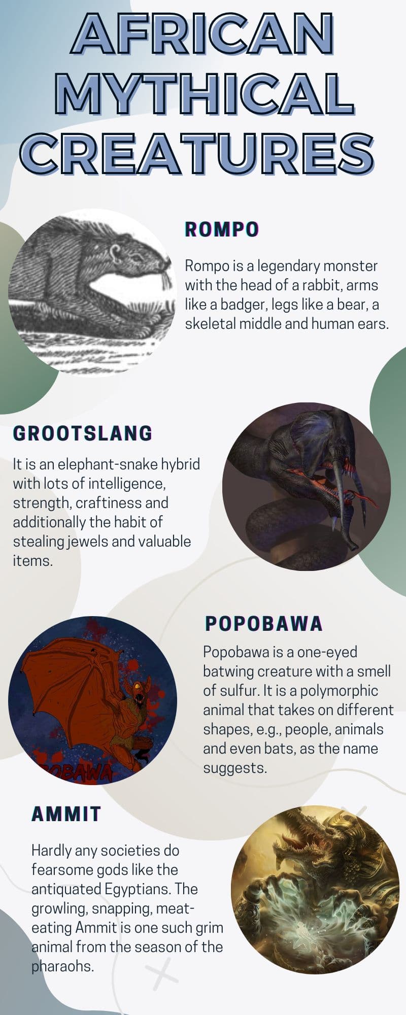 12 African mythical creatures and their legends, folklore 