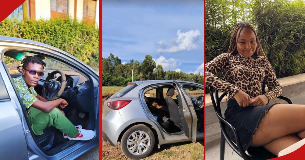 Tyler Mbaya shared a photo of a mysterious lady in his car.
