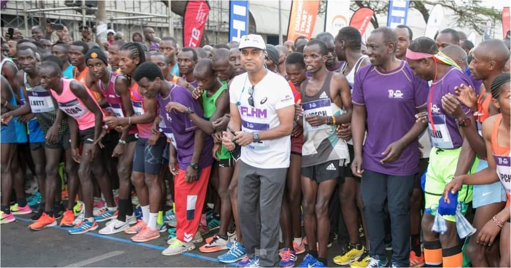 Ruto joins First Lady Margaret Kenyatta, other Kenyans in Beyond Zero Half Marathon 2019