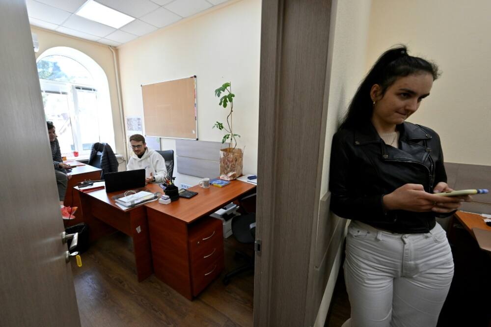 Staff of Ukraine's Center for Civil Liberties at their office in Kyiv