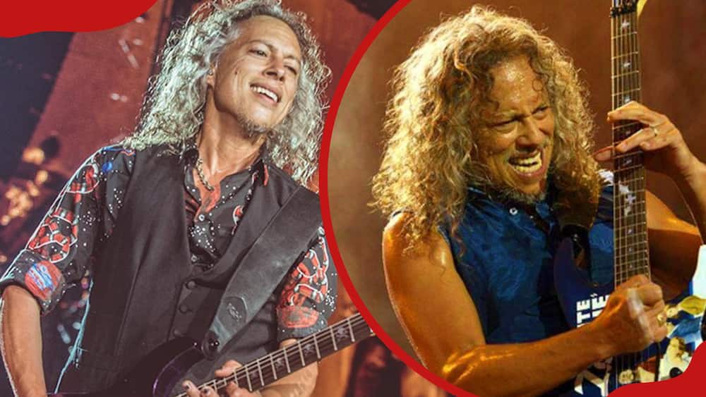 Kirk Hammett performing at different events