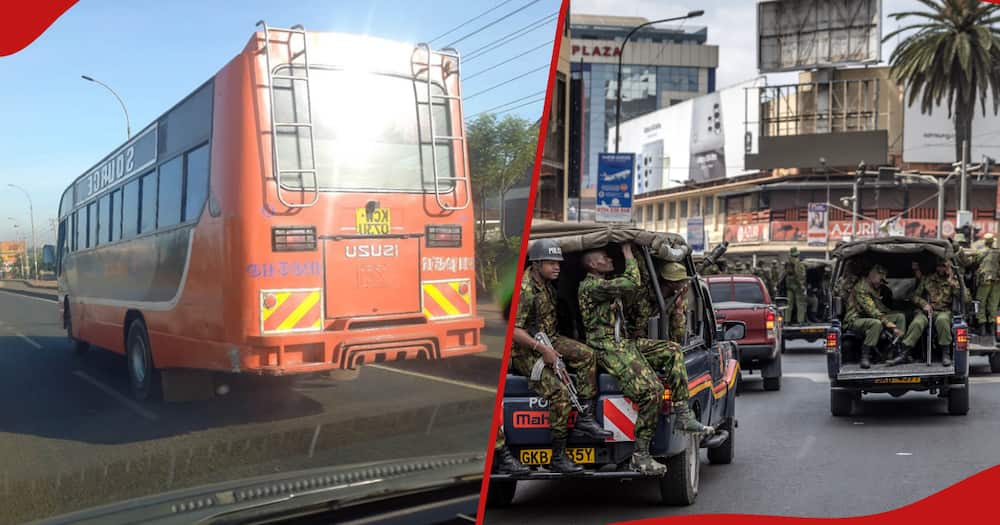 Passengers cry for help after police lobbed teargas canister in a moving bus.