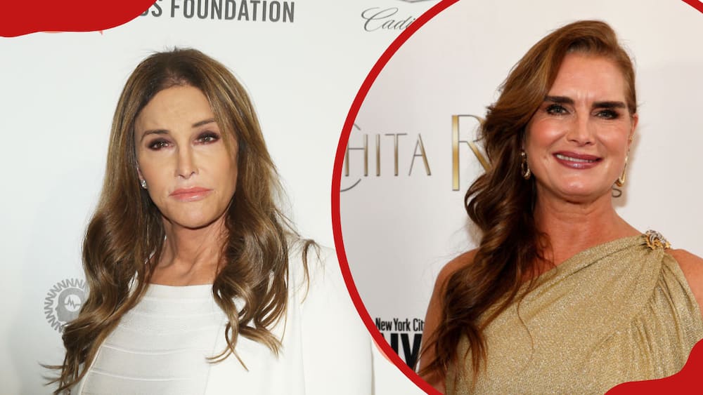 Caitlyn Jenner (L) attends the 28th Annual Elton John AIDS Foundation Academy Awards Viewing Party, Brooke Shields (R) attends the 2024 Drama Desk Awards.