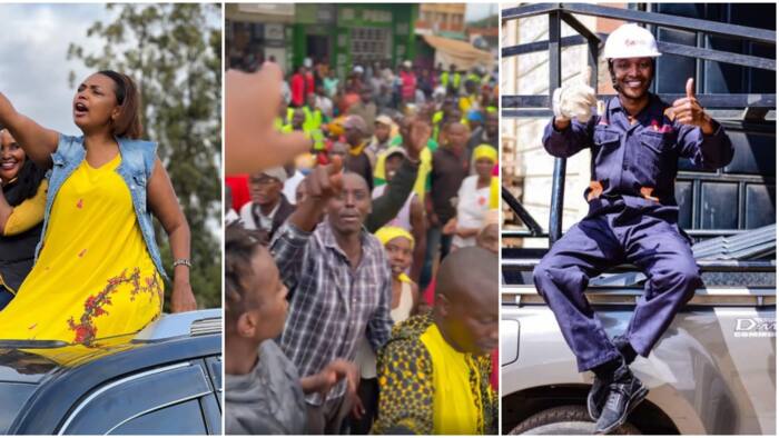 Karen Nyamu Speechless After Nyeri Residents Ask Her to Say Hi to Baby Daddy Samidoh During UDA Rally