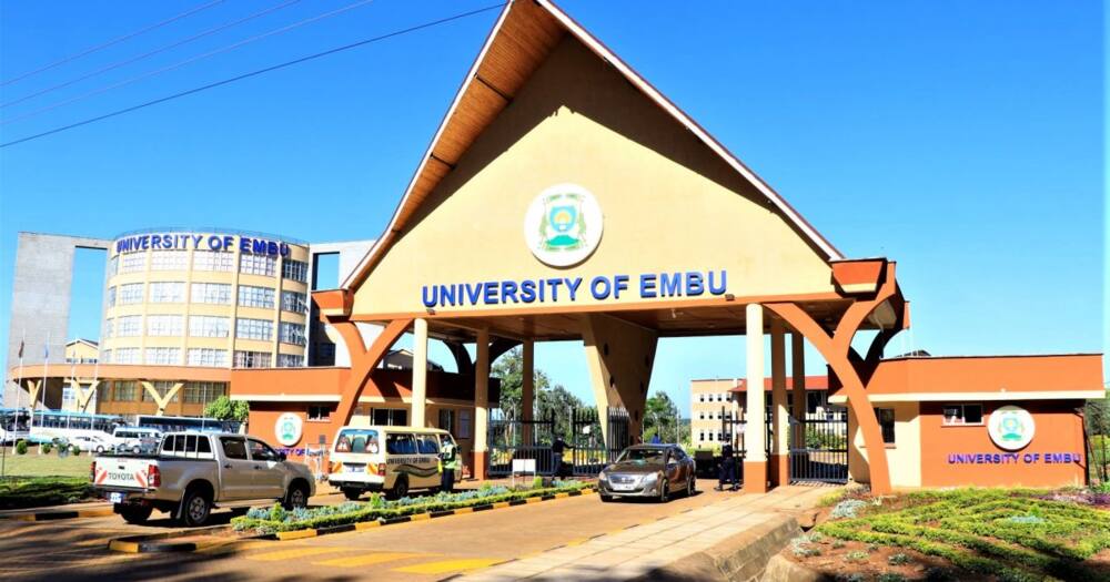 The entrance to Embu University.