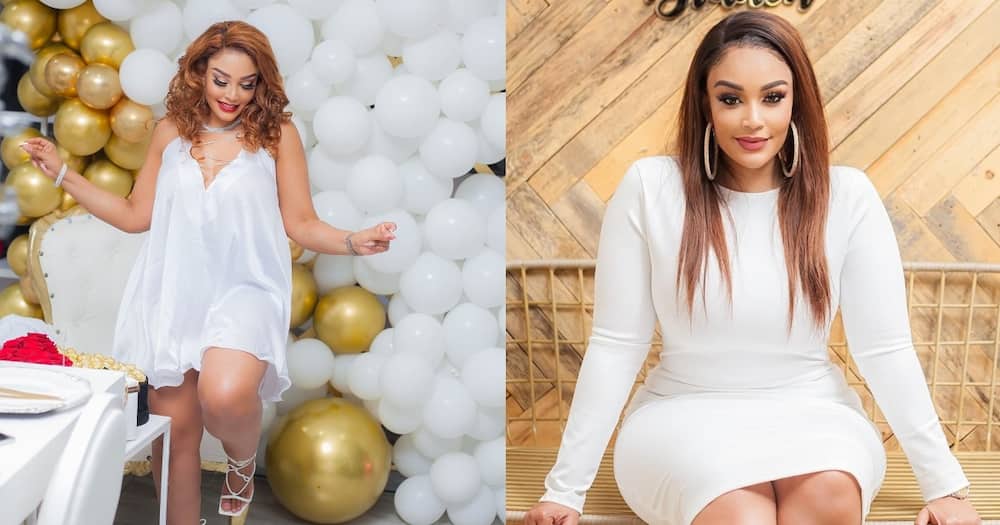 Zari Hassan explains why she put on black underwear with a white dress.