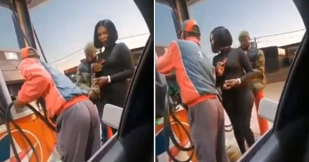 South Africa, Human Rights, Video, Woman Trying to Kiss, Harass Petrol Attendant, Sparks Debate