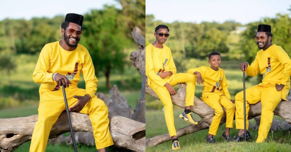 Papa Shirandula actor Njoro shows off handsome, grown sons in lovely photo