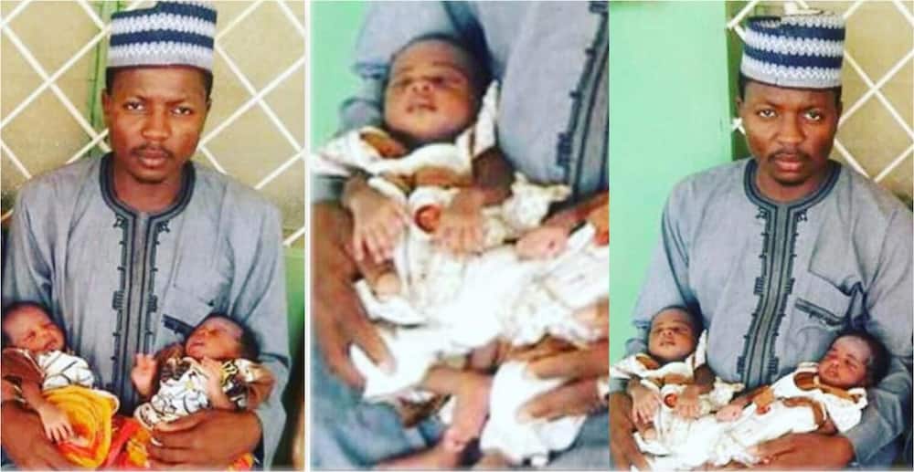PHOTO: Twins who married twin wives on same day give birth to twins of their own on same day
