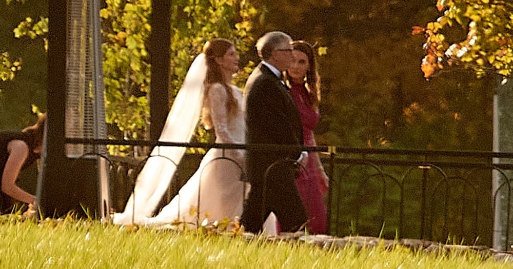 Bill and Melinda Gates congratulate their daughter on her wedding.