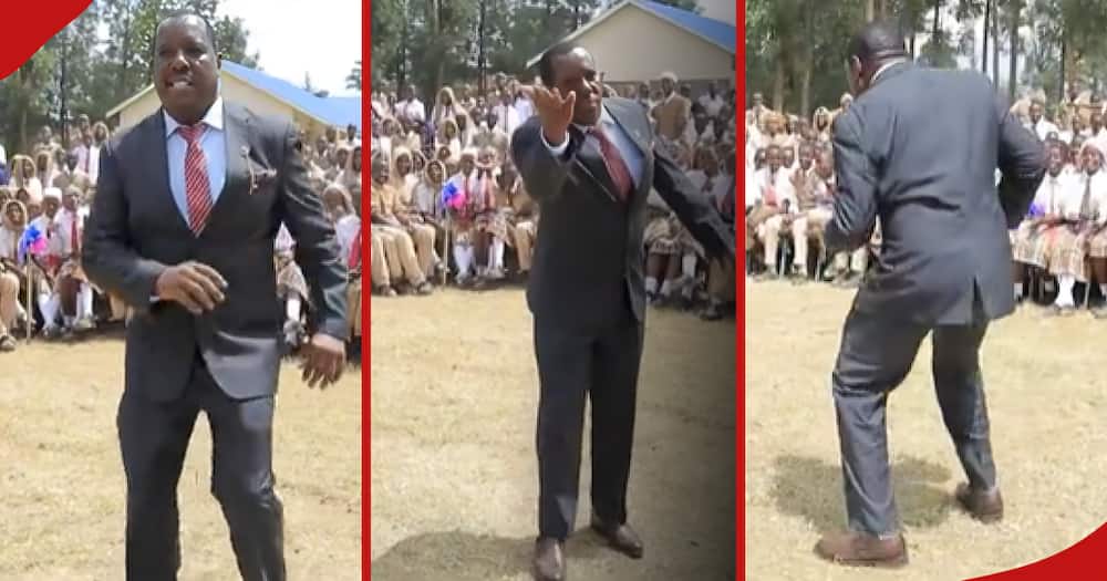 St Anthony Engashura Secondary School principal dancing to Mali Safi Chito.