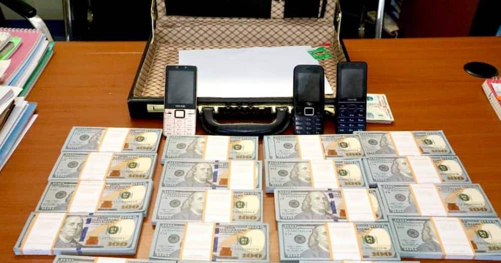 Fake US dollars recovered in Nairobi. Photo: DCI Kenya.