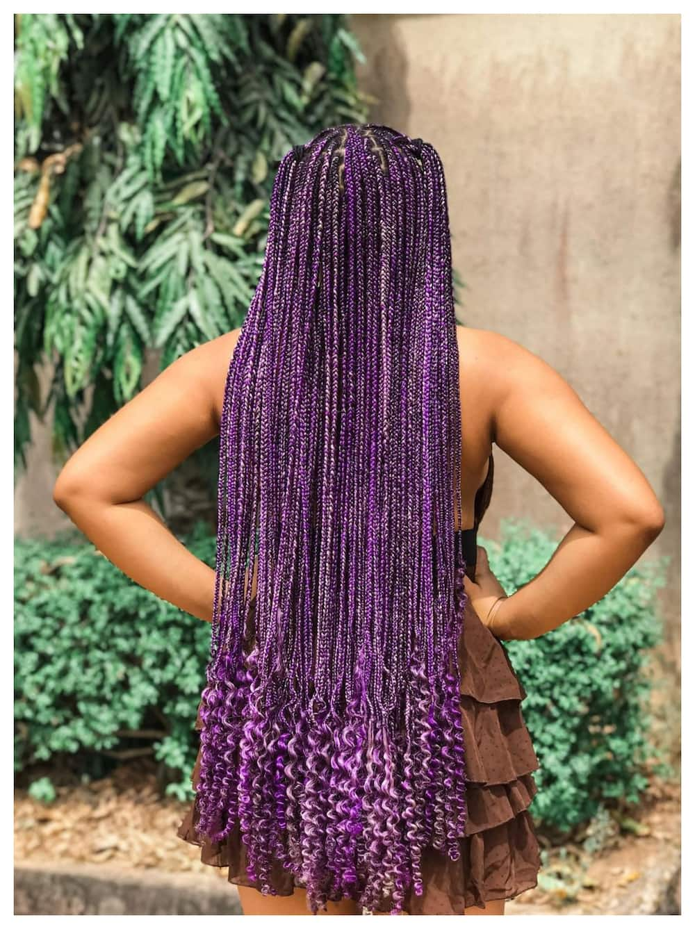 knotless braids with curly ends