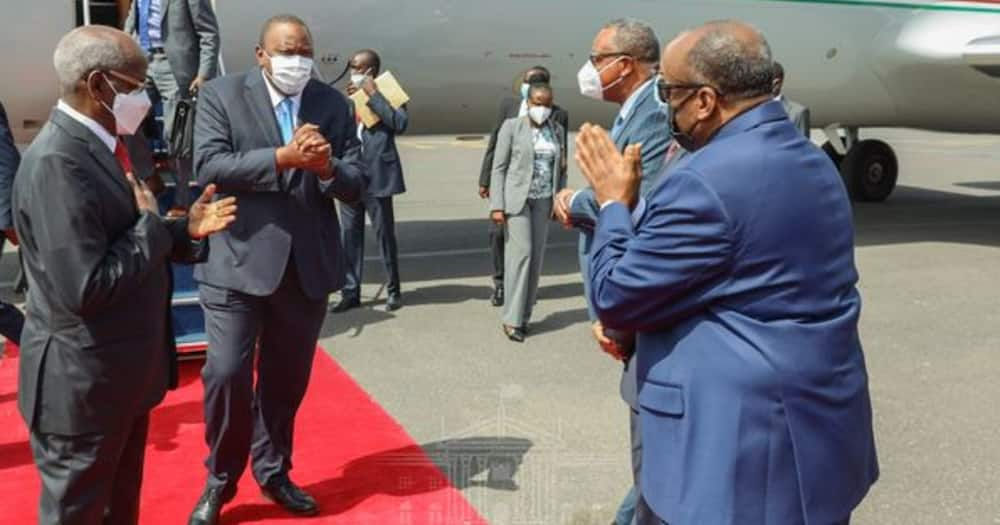 Uhuru Kenyatta Arrives in Djibouti for President Ismail Guelleh's Inauguration